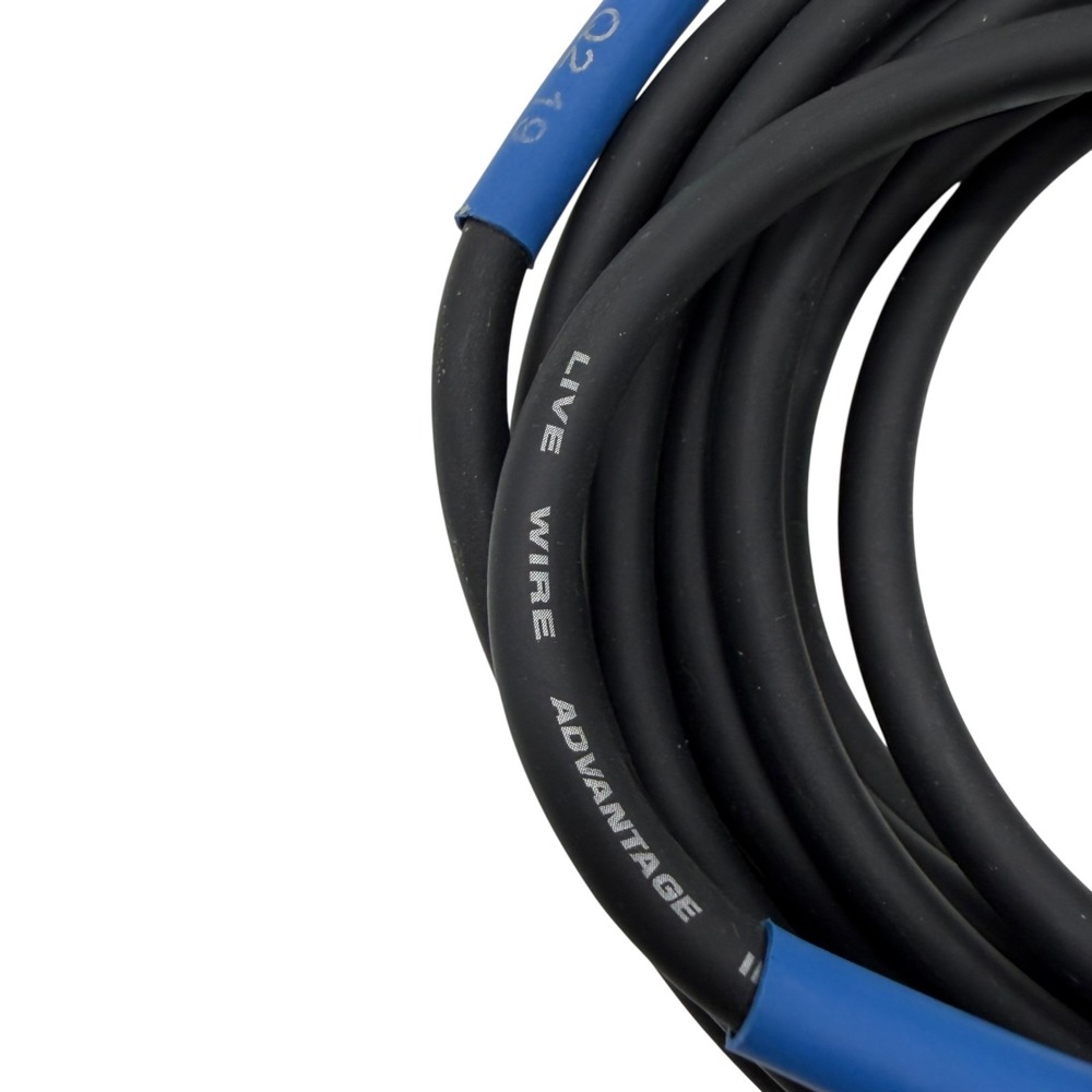 Live Wire Advantage 10ft Instrument Cable 1/4 Inch Straight TS Black Guitar Cord - Picture 2 of 4